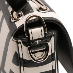 Marc Jacobs Nappa Vitello King Logo Print Baguette Phone Pouch Satchel