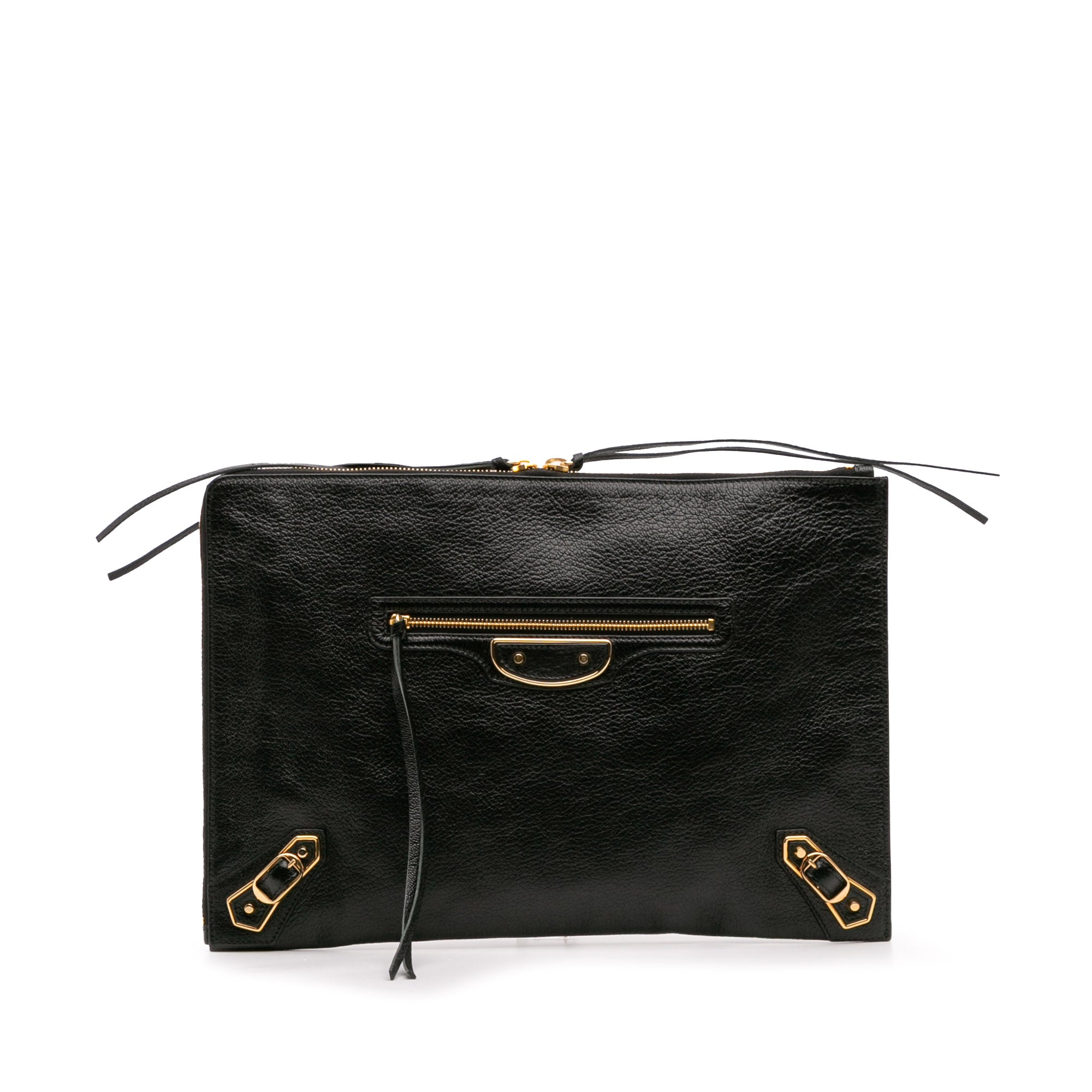 Goatskin Motocross Classic Metallic Edge Clutch