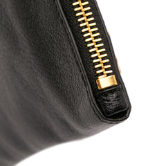 Goatskin Motocross Classic Metallic Edge Clutch