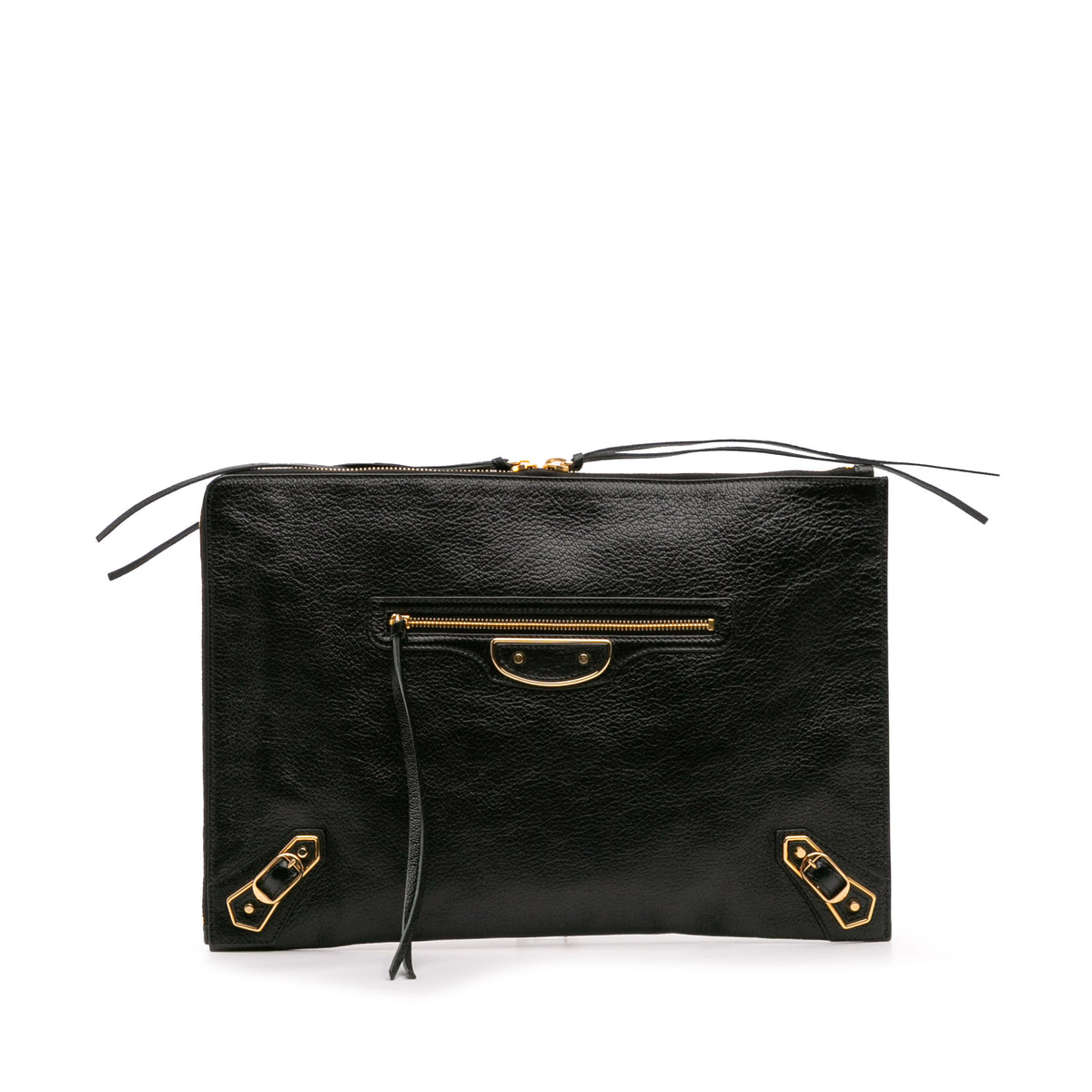 Goatskin Motocross Classic Metallic Edge Clutch