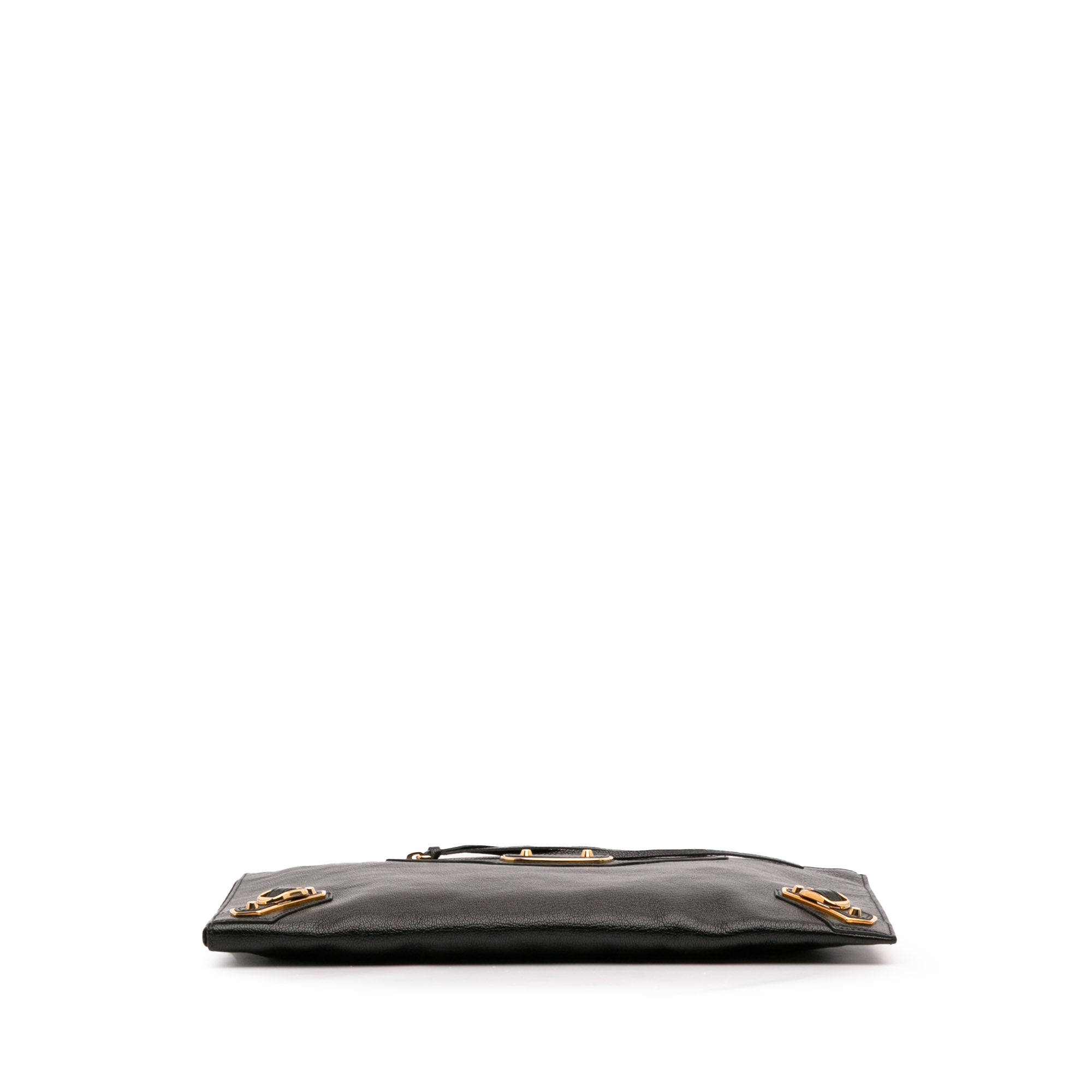 Goatskin Motocross Classic Metallic Edge Clutch