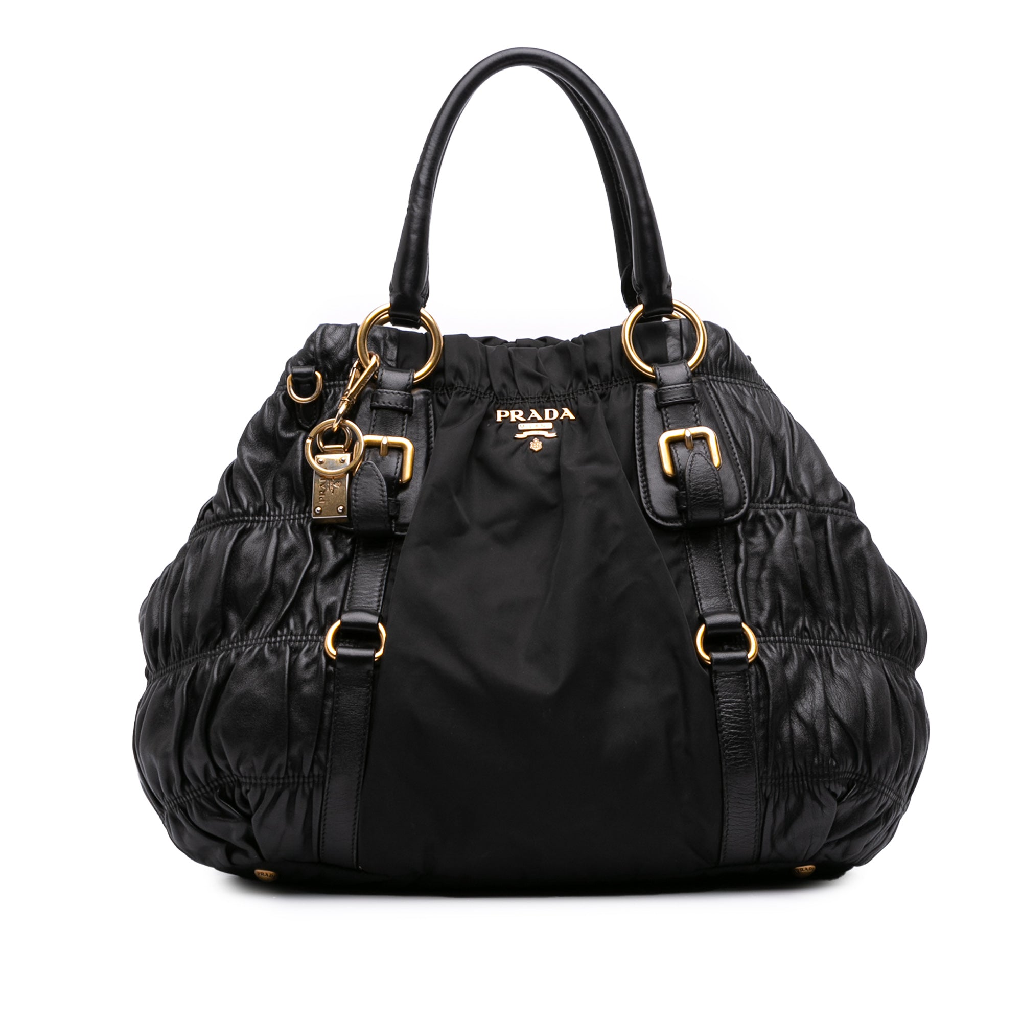 Tessuto and Nappa Gaufre Satchel