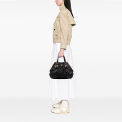 Tessuto and Nappa Gaufre Satchel