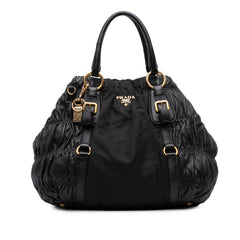 Tessuto and Nappa Gaufre Satchel