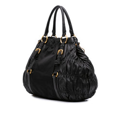 Tessuto and Nappa Gaufre Satchel