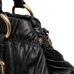 Tessuto and Nappa Gaufre Satchel