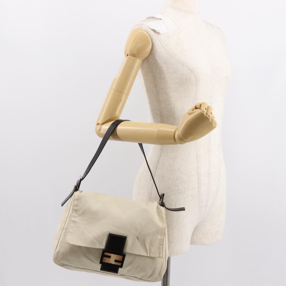 Fendi Mamma Baguette Shoulder Bag Canvas