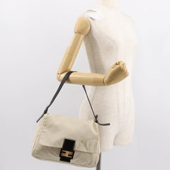 Fendi Mamma Baguette Shoulder Bag Canvas