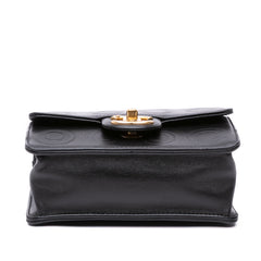 Mini Square Calfskin Coco Embossed Flap