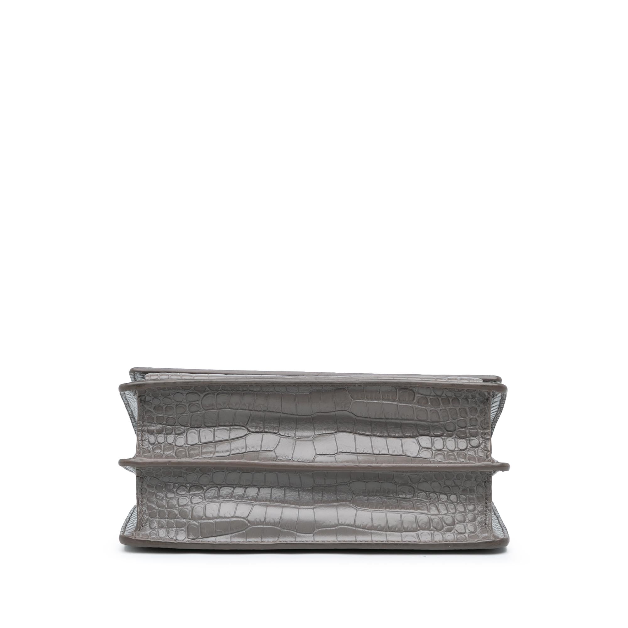 Medium Croc Embossed Monogram Sunset Bag