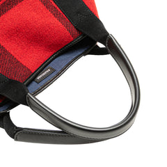 Plaid Wool Navy Cabas S