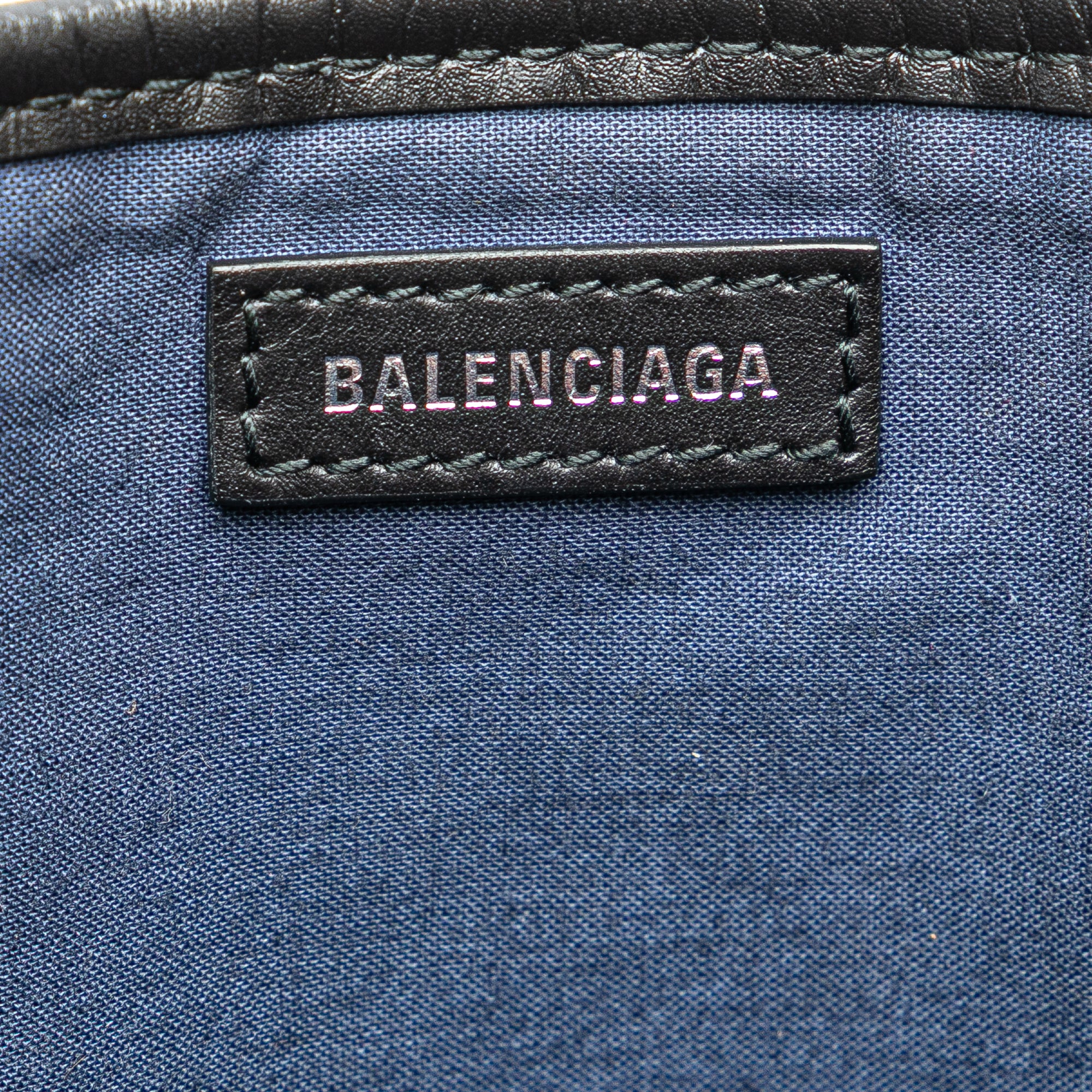 Plaid Wool Navy Cabas S