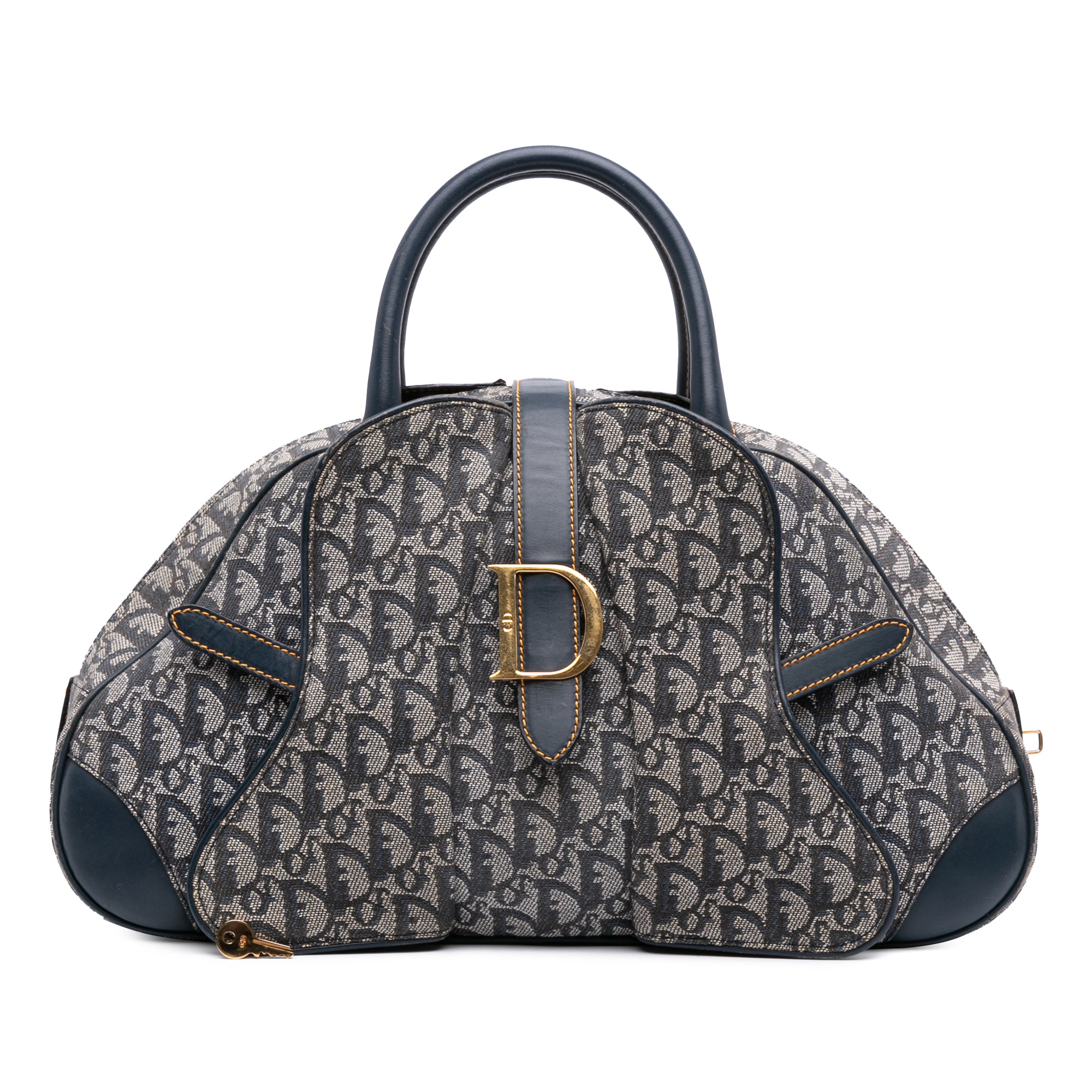 Diorissimo Trotter Canvas Double Saddle Bowler Bag