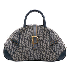 Diorissimo Trotter Canvas Double Saddle Bowler Bag