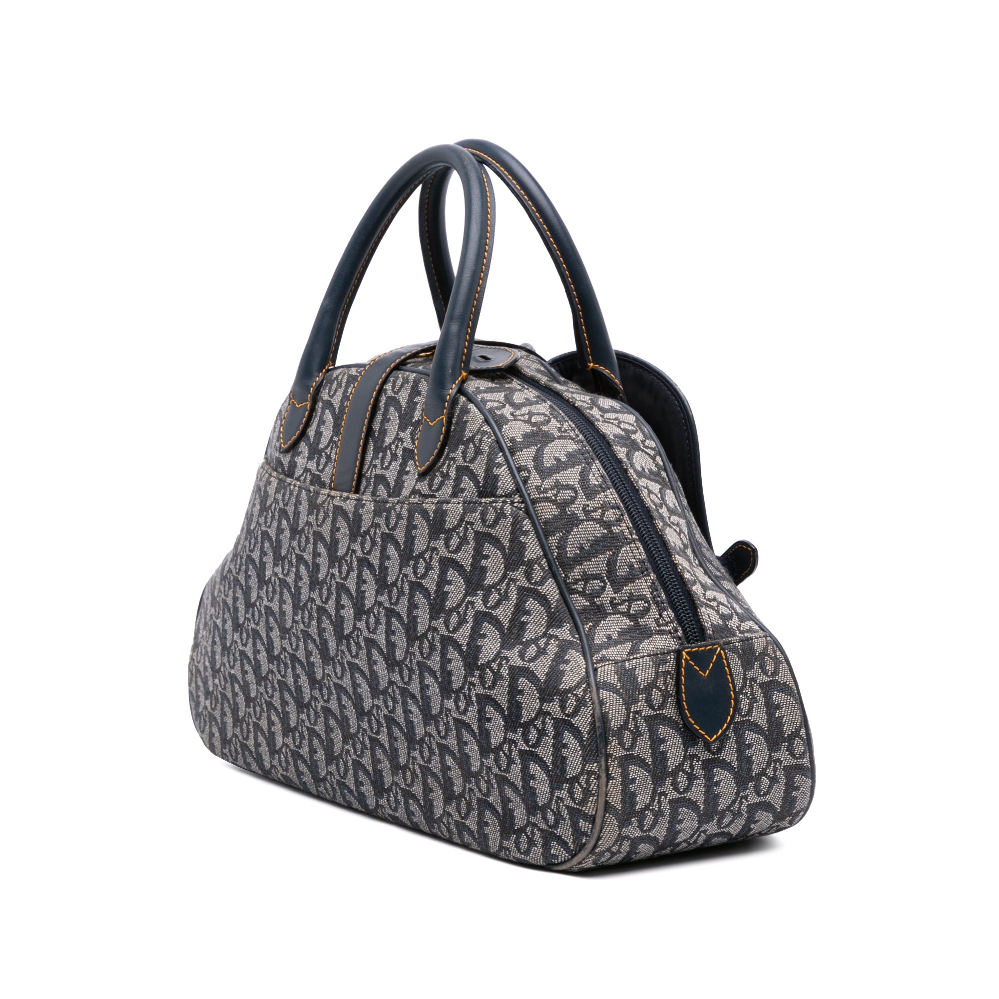 Diorissimo Trotter Canvas Double Saddle Bowler Bag