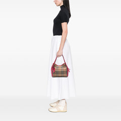 Small Haymarket Check Canvas and Leather Canterbury Tote