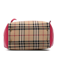 Small Haymarket Check Canvas and Leather Canterbury Tote