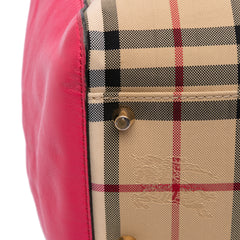 Small Haymarket Check Canvas and Leather Canterbury Tote
