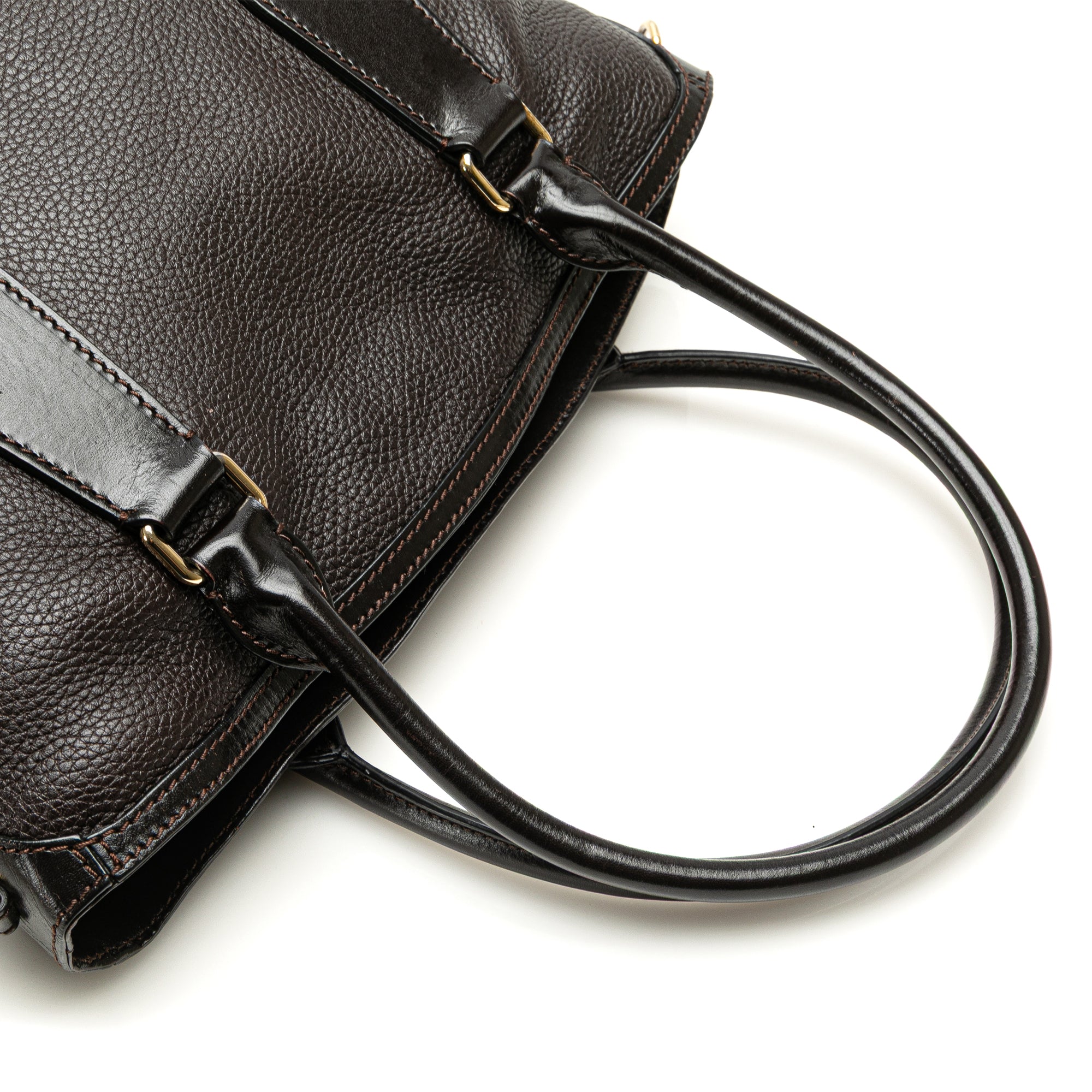 Medium Grainy Calfskin Baynard Satchel