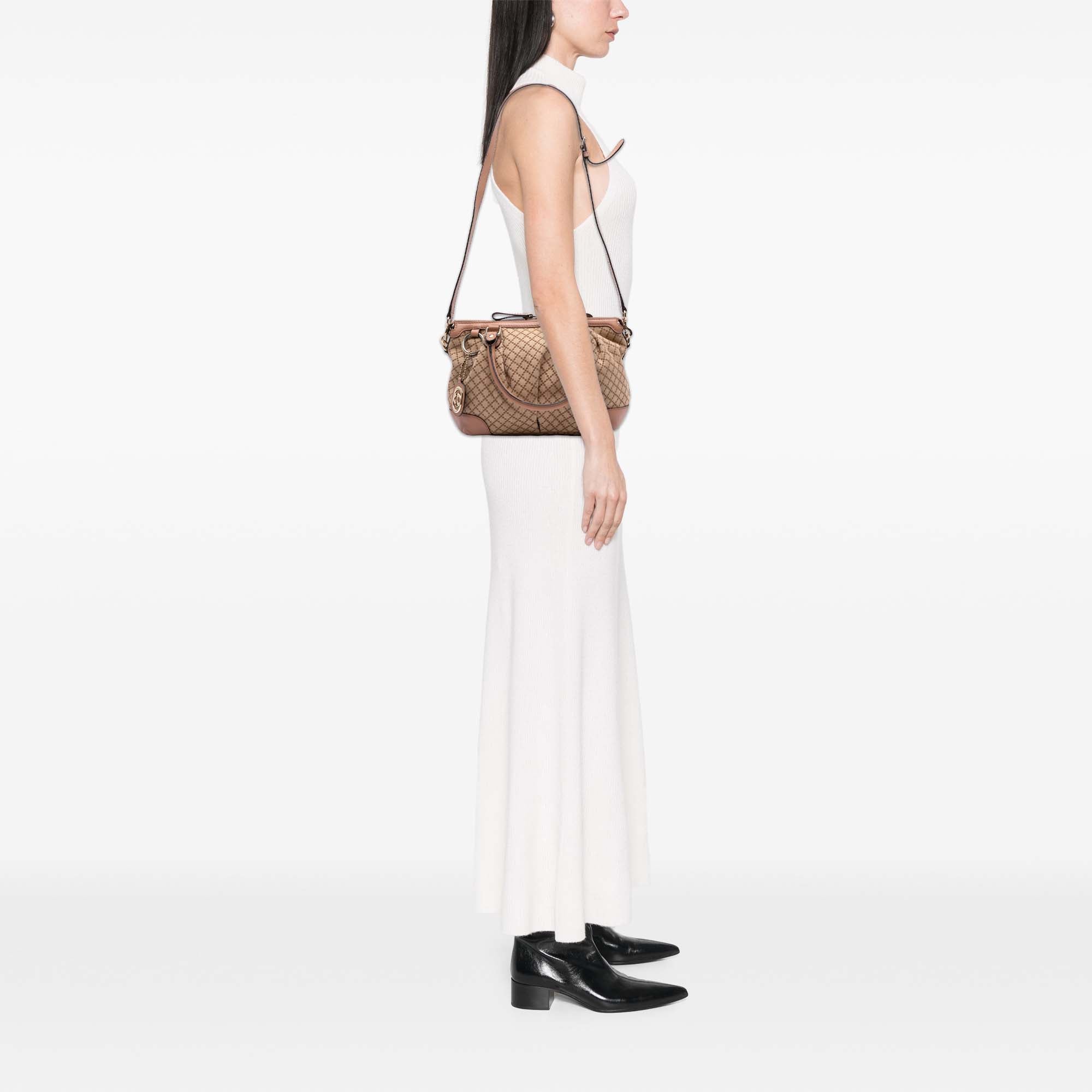 Diamante Canvas Sukey Satchel
