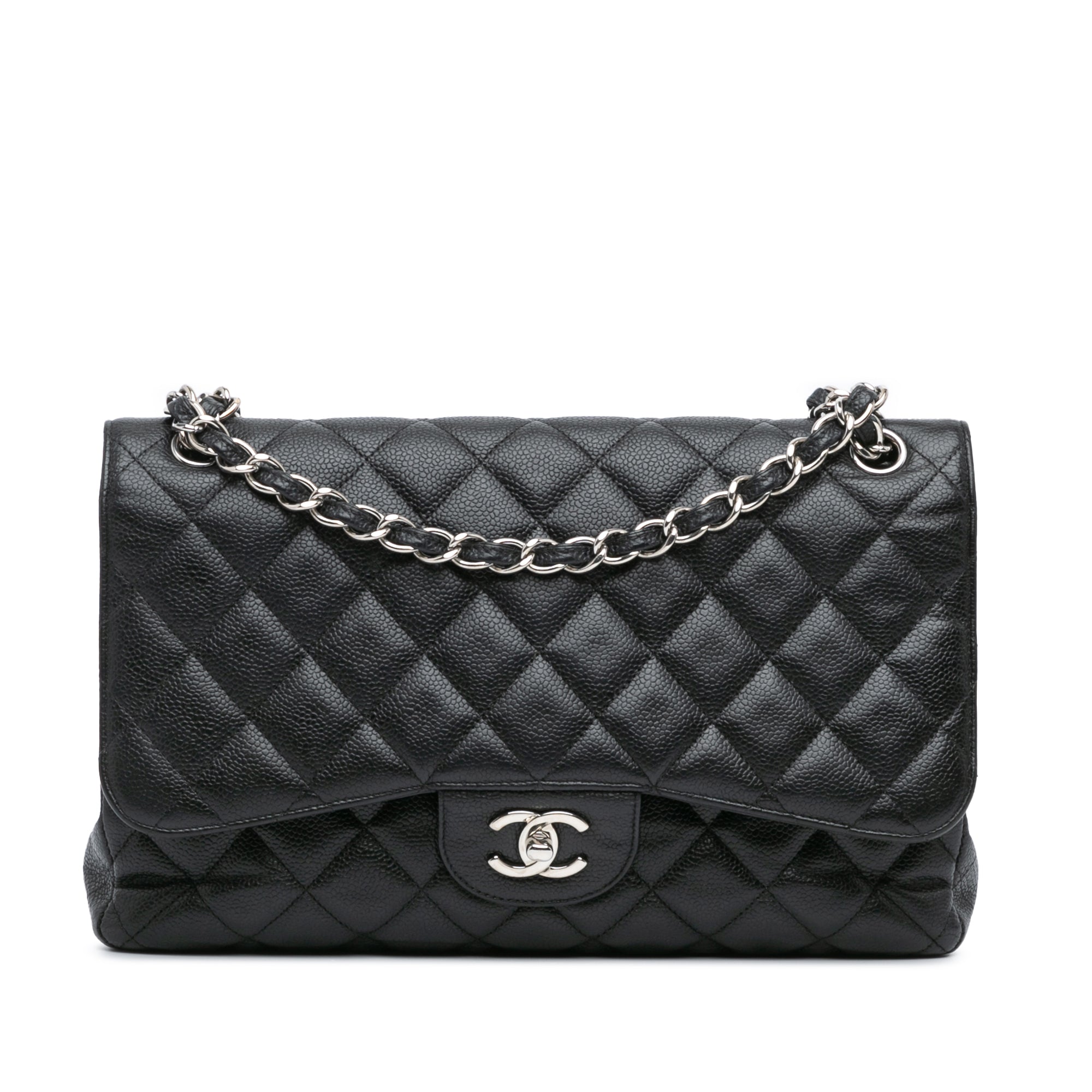 Jumbo Classic Caviar Double Flap