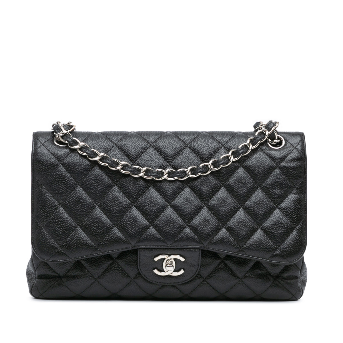 Jumbo Classic Caviar Double Flap
