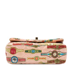 Mini Rectangular Classic Printed Satin Cuba Single Flap