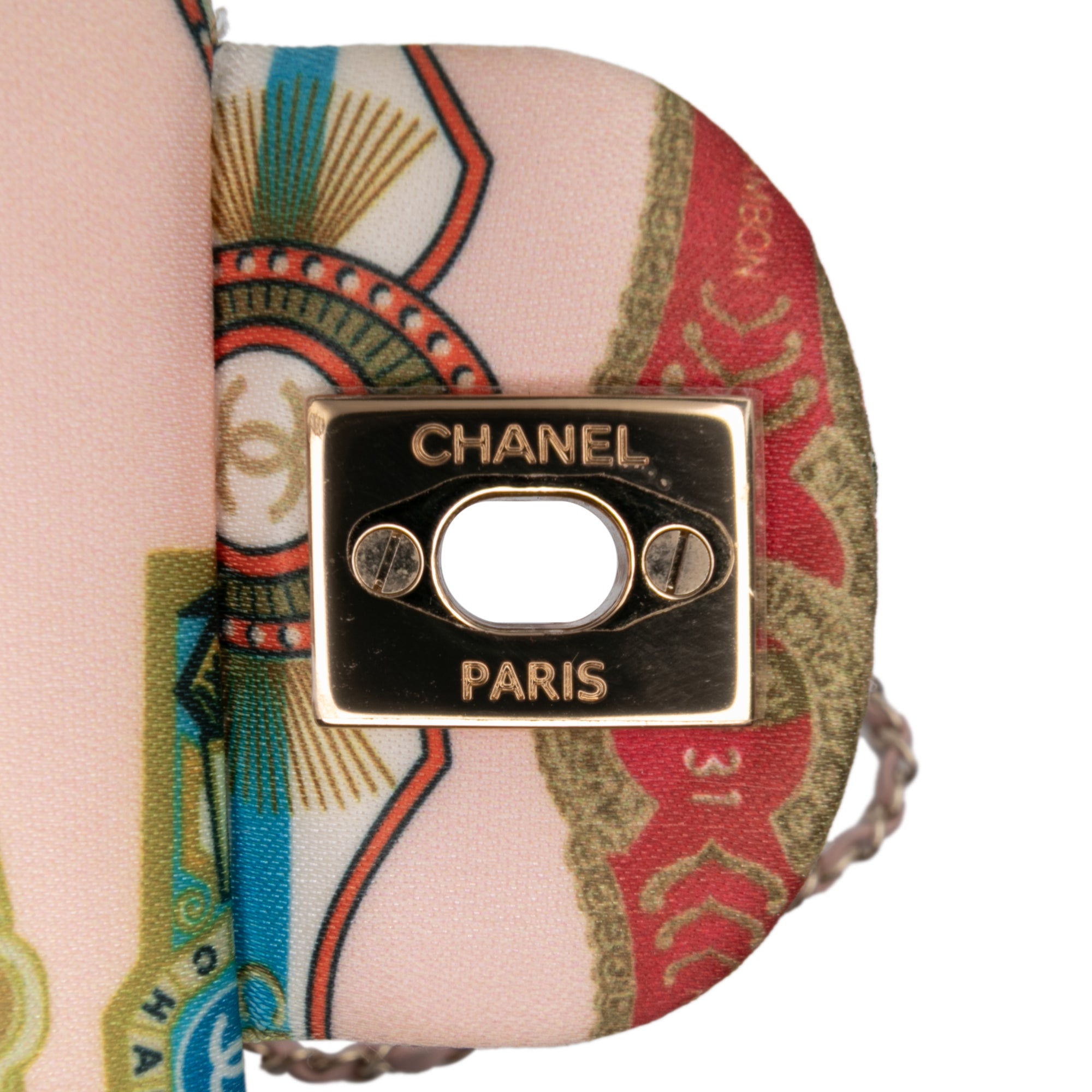 Mini Rectangular Classic Printed Satin Cuba Single Flap