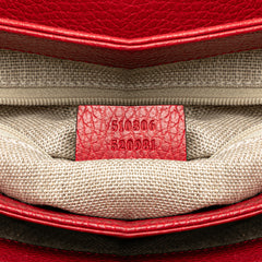 Medium Dollar Calf Interlocking G Satchel