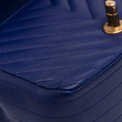 Mini Square Classic Chevron Lambskin Single Flap