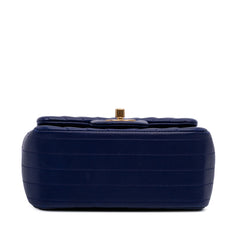Mini Square Classic Chevron Lambskin Single Flap