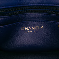 Mini Square Classic Chevron Lambskin Single Flap
