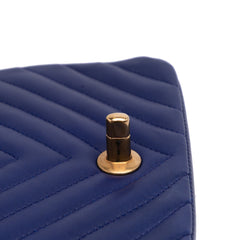 Mini Square Classic Chevron Lambskin Single Flap