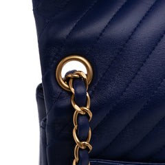 Mini Square Classic Chevron Lambskin Single Flap