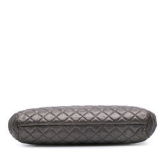 CC Quilted Metallic Caviar Clutch