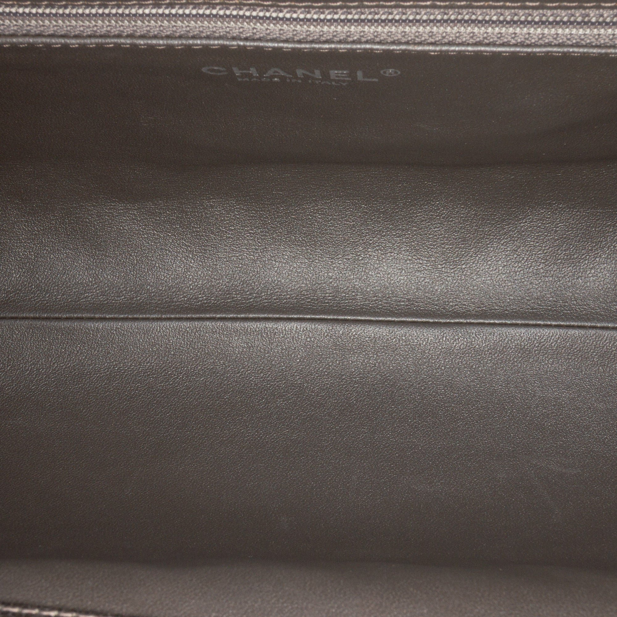 CC Quilted Metallic Caviar Clutch