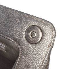 CC Quilted Metallic Caviar Clutch