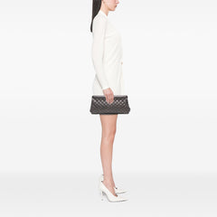 CC Quilted Metallic Caviar Clutch