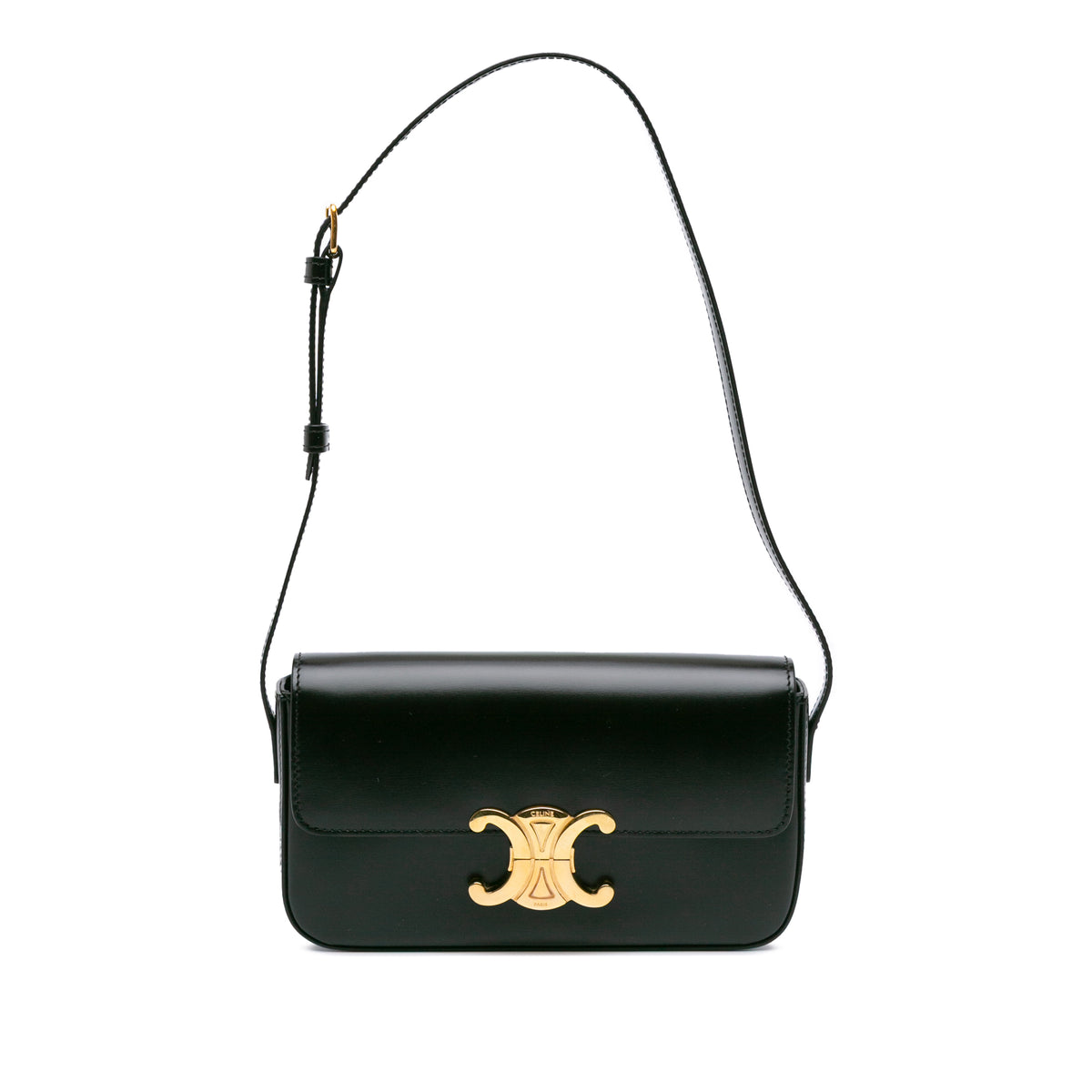 Shiny Calfskin Claude Shoulder Bag