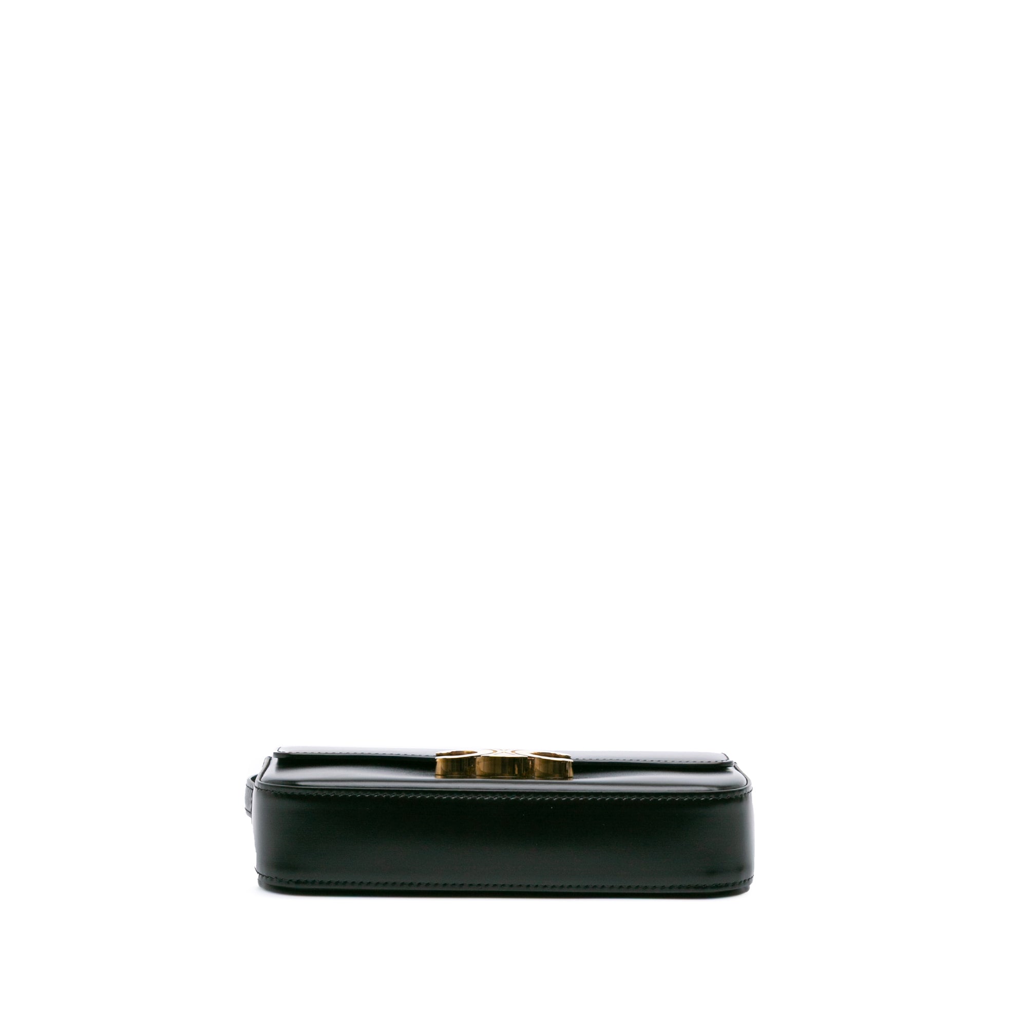 Shiny Calfskin Claude Shoulder Bag