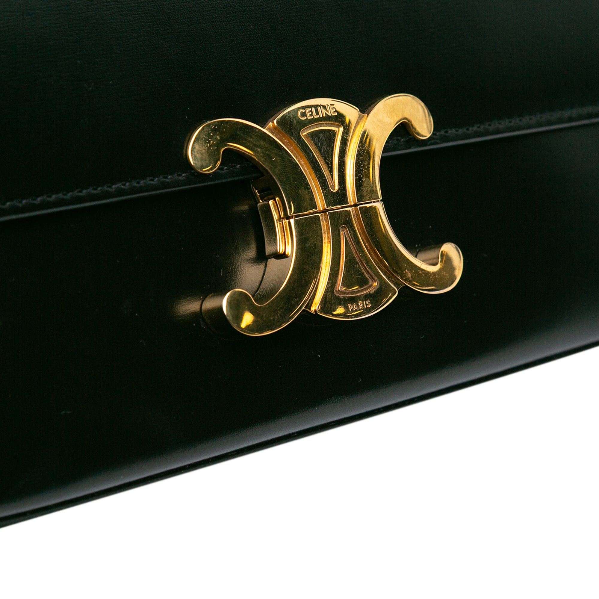 Shiny Calfskin Claude Shoulder Bag