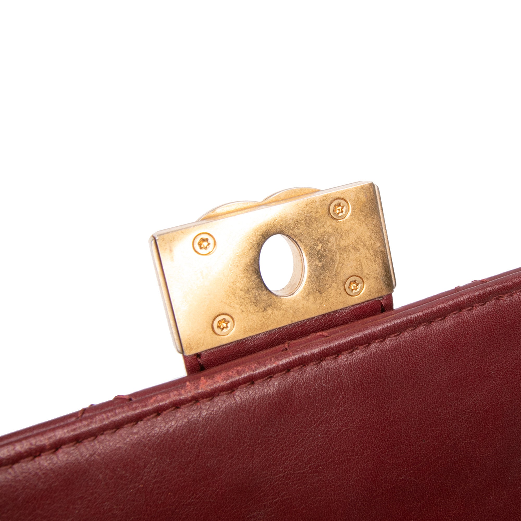 CC Stitched Calfskin Chain Flap