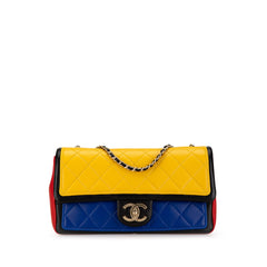 Medium Tricolor Lambskin Graphic Flap