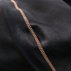 Lambskin and Satin Reversible Sac Cordon Bucket Bag