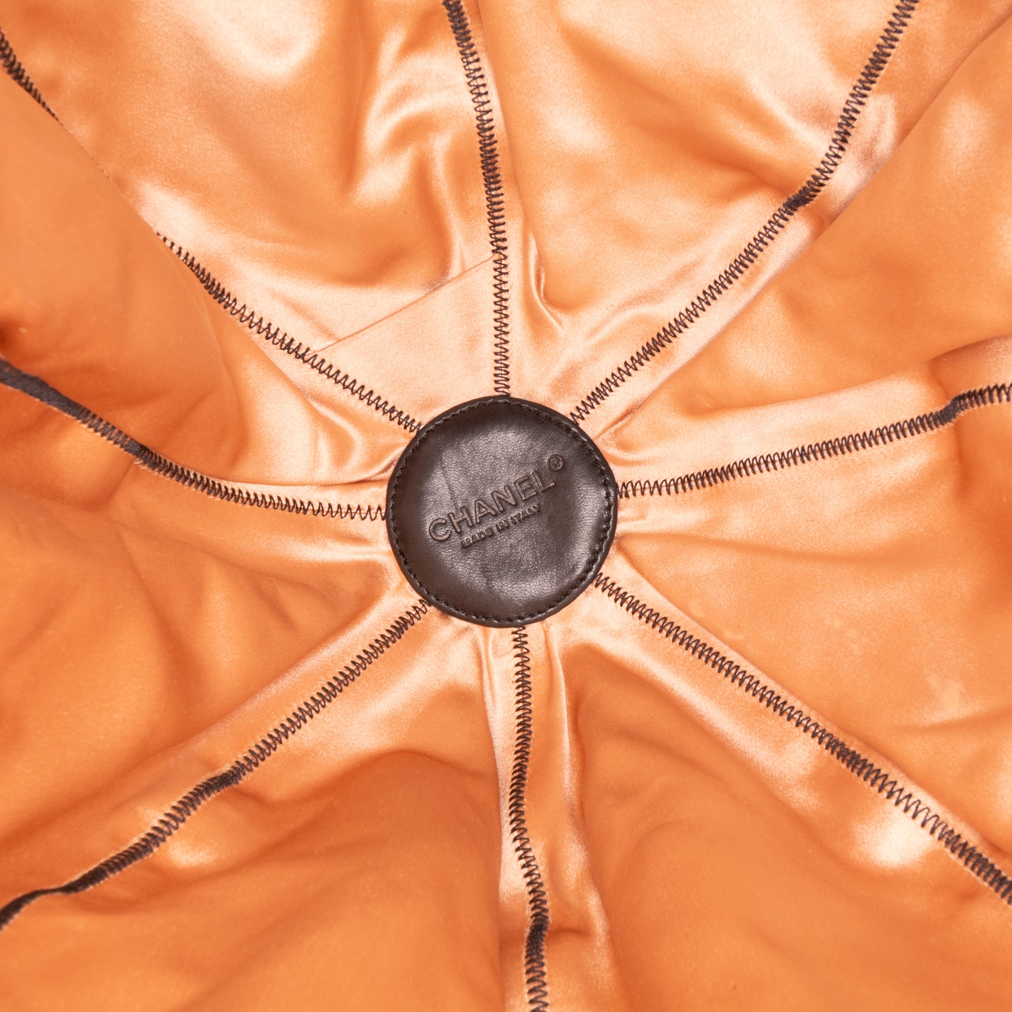 Lambskin and Satin Reversible Sac Cordon Bucket Bag