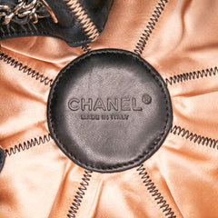 Lambskin and Satin Reversible Sac Cordon Bucket Bag