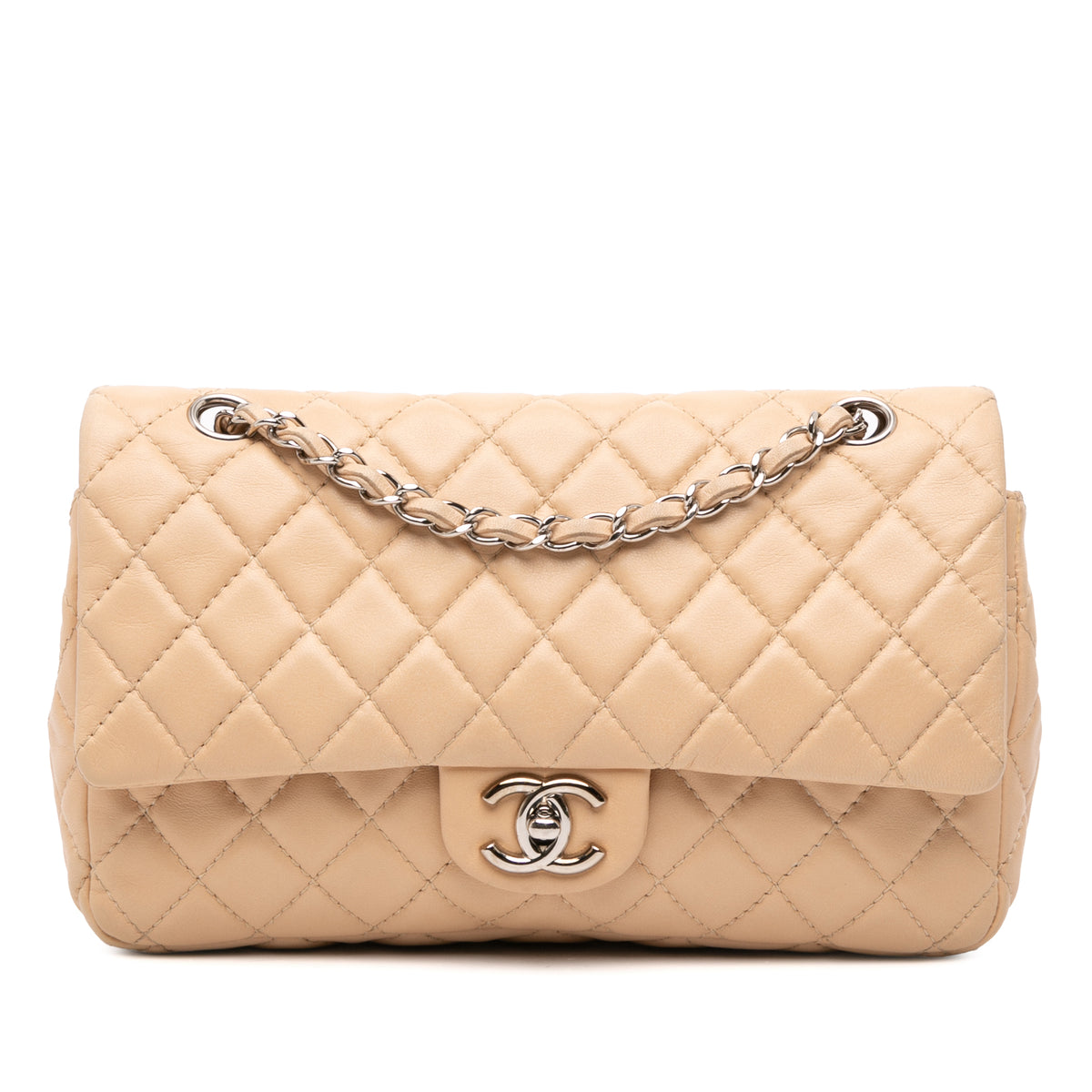 Medium Classic Lambskin Double Flap