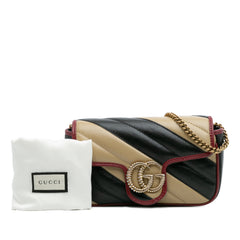 Super Mini GG Marmont Matelasse Leather Torchon Flap Crossbody