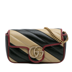 Super Mini GG Marmont Matelasse Leather Torchon Flap Crossbody