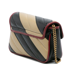 Super Mini GG Marmont Matelasse Leather Torchon Flap Crossbody